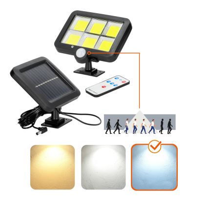 LED-Solarstrahler mit Sensor LED/1,5W/3,7V 6000K IP44