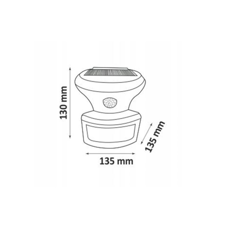 LED Solarstrahler mit Sensor LED/5W/3,7V 2000 mAh IP44