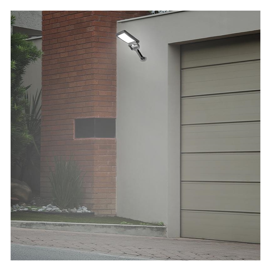 LED-Solarstrahler mit Sensor LED/5W/3,7V 4000K 1500 mAh IP54 schwarz