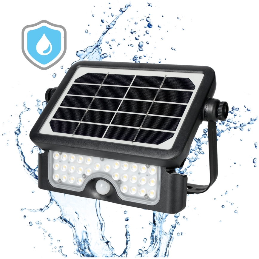LED-Solarstrahler mit Sensor LED/5W/3,7V 4000K IP65 3000 mAh
