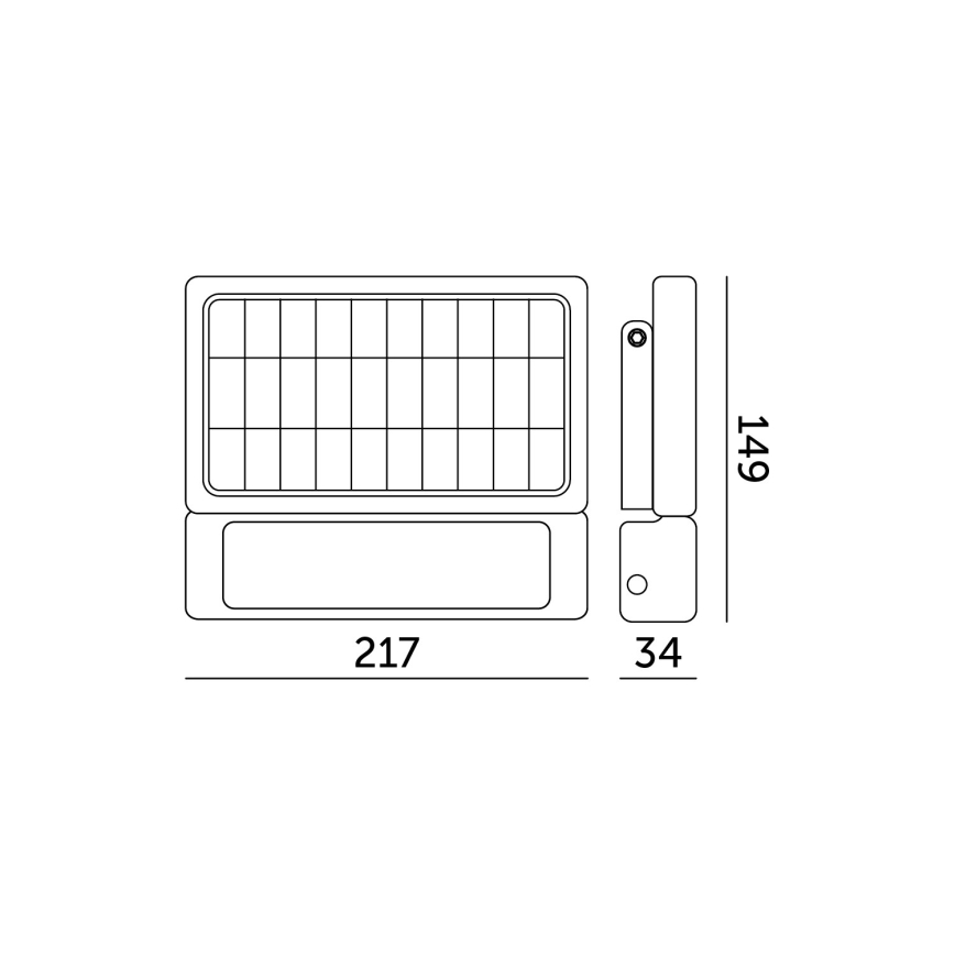 LED-Solarstrahler mit Sensor LED/5W/3,7V 4000K IP65 3000 mAh