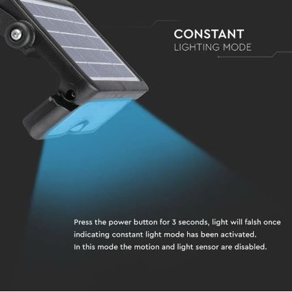 LED-Solarstrahler mit Sensor LED/5W/3,7V IP65 4000K 3000 mAh