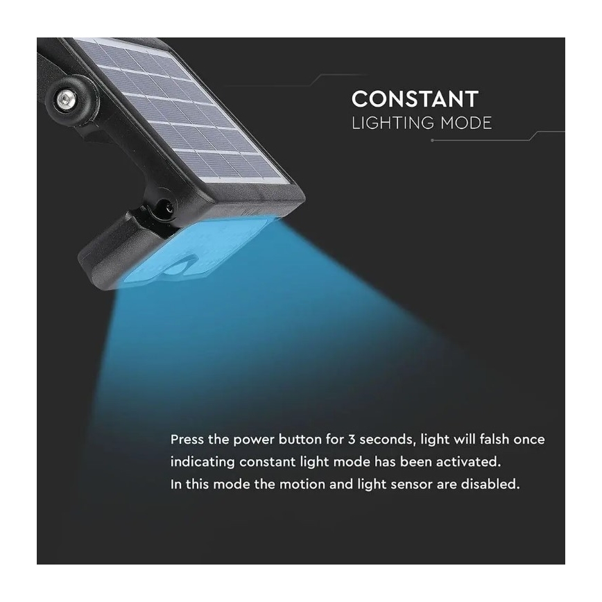 LED Solarstrahler mit Sensor LED/5W/3,7V IP65 4000K