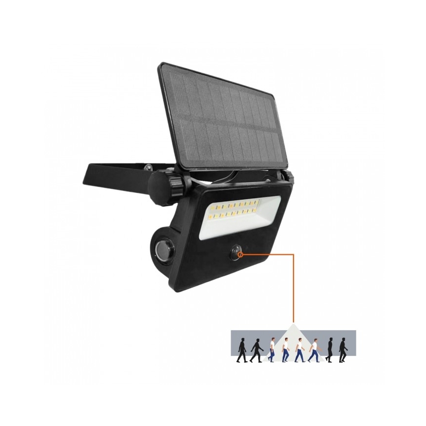 LED-Solarstrahler mit Sensor NCS G2 LED/10W/3,7V 3000/4000/6500K IP54 1800 mAh