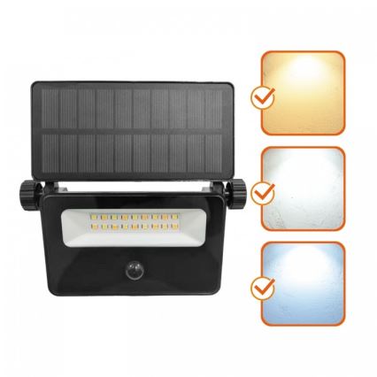 LED-Solarstrahler mit Sensor NCS G2 LED/10W/3,7V 3000/4000/6500K IP54 1800 mAh