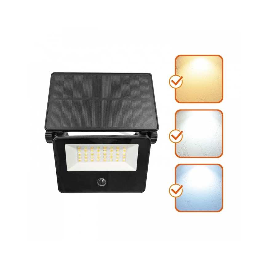 LED-Solarstrahler mit Sensor NCS G2 LED/20W/3,7V 3000/4000/6500K IP54 2600 mAh