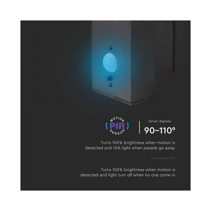 LED-Solarwandleuchte für den Außenbereich mit Sensor LED/5,5W/3,7V 3000K IP54