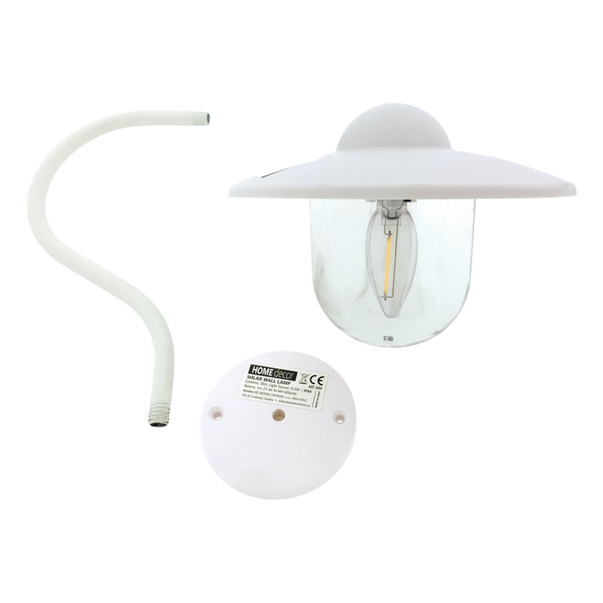 LED-Solarwandleuchte LED/0,5W/1,2V IP44 weiß
