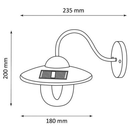 LED-Solarwandleuchte LED/0,5W/1,2V IP44 weiß