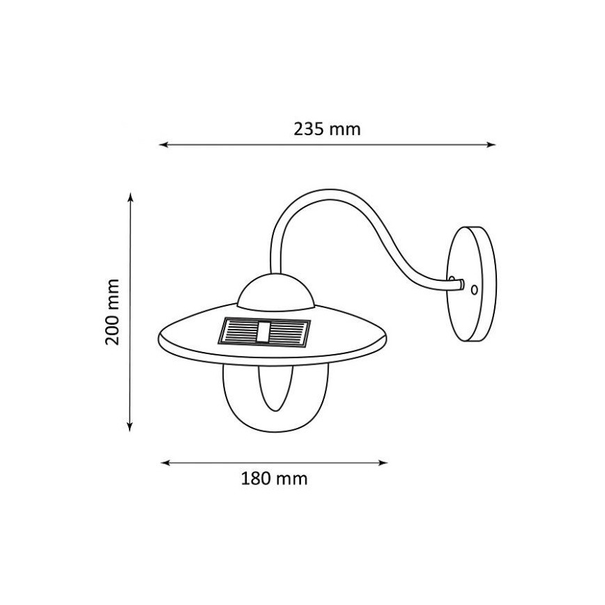 LED-Solarwandleuchte LED/0,5W/1,2V IP44 weiß