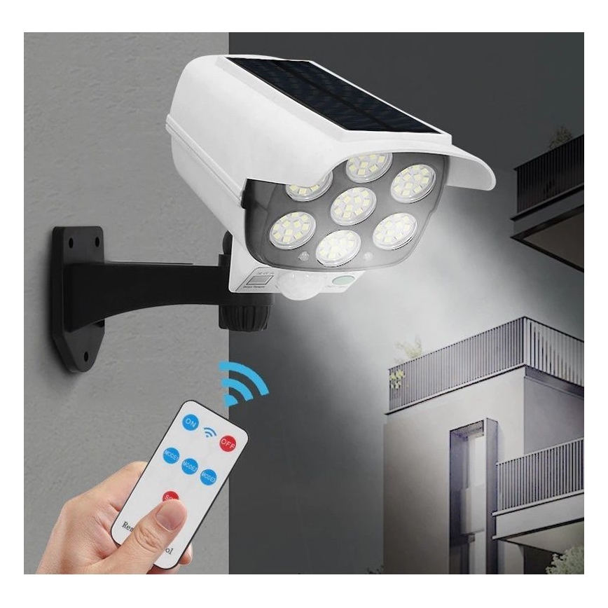 LED Solarkamera-Attrappe mit Sensor KAMERA LED/1W/3,7V IP44 + Fernbedienung-