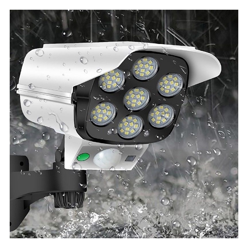 LED Solarkamera-Attrappe mit Sensor KAMERA LED/1W/3,7V IP44 + Fernbedienung-
