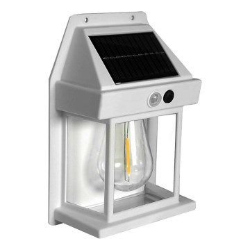 LED-Solarwandleuchte mit Sensor LANTER LED/1W/3,7V IP44 weiß
