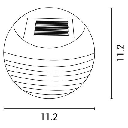 LED-Solarwandleuchte mit Sensor LED/0,06W/1,2V 3000K IP44