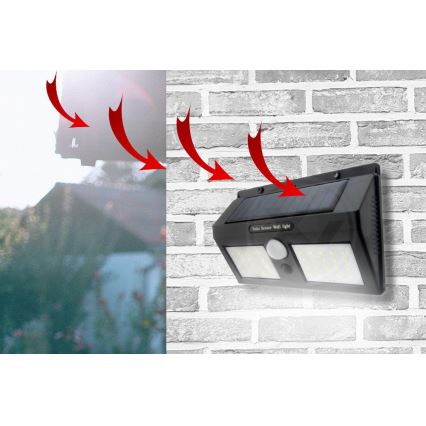 LED-Solarwandleuchte mit Sensor LED/1,2W/3,7V 2400 mAh IP54