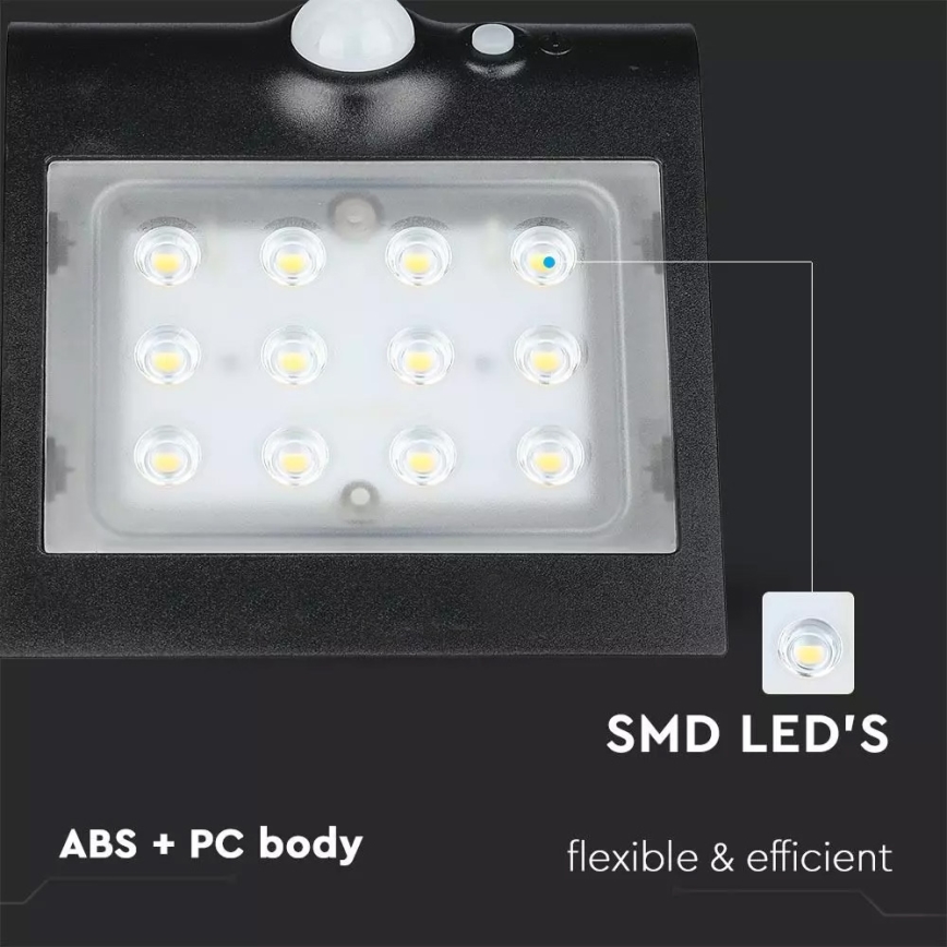 LED-Solarwandleuchte mit Sensor LED/1.5W/3,7V IP65 1200 mAh