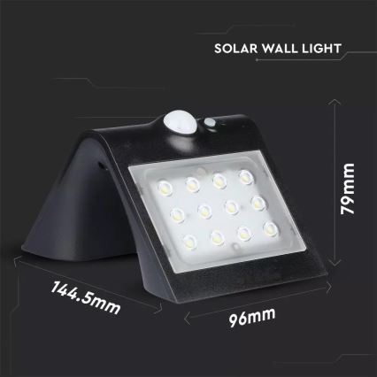 LED-Solarwandleuchte mit Sensor LED/1.5W/3,7V IP65 1200 mAh