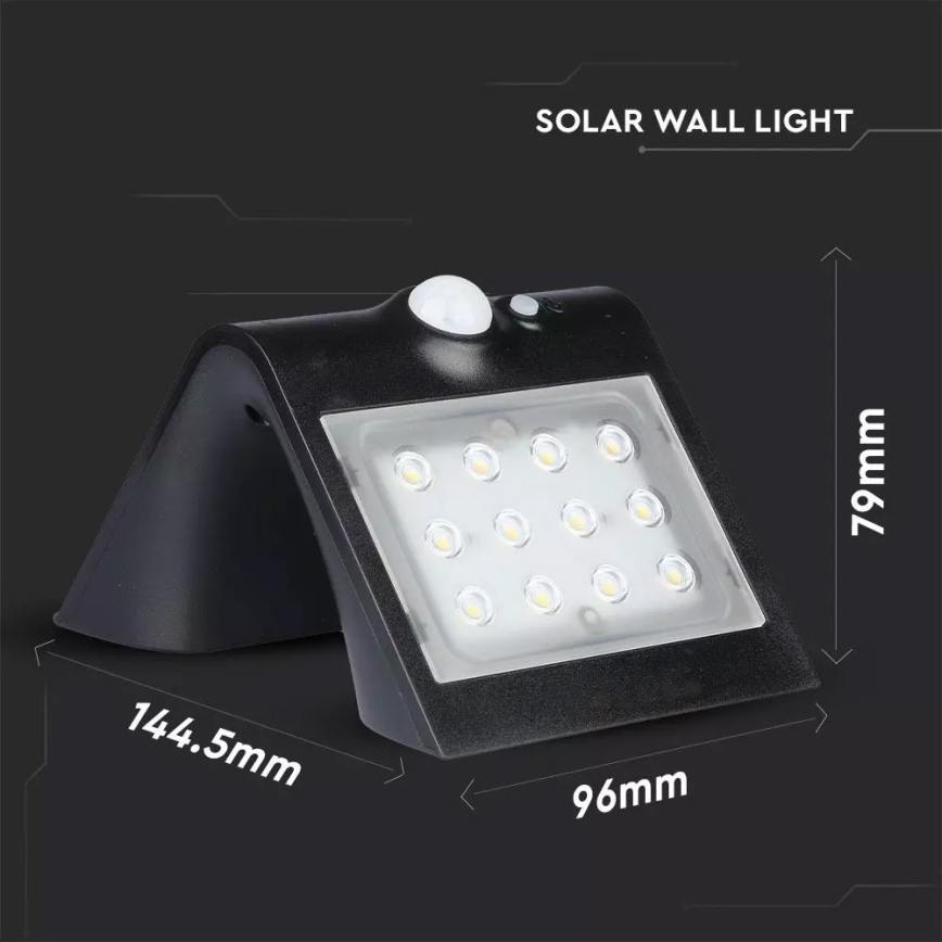 LED-Solarwandleuchte mit Sensor LED/1.5W/3,7V IP65 1200 mAh