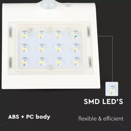 LED-Solarwandleuchte mit Sensor LED/1.5W/3,7V IP65 1200 mAh