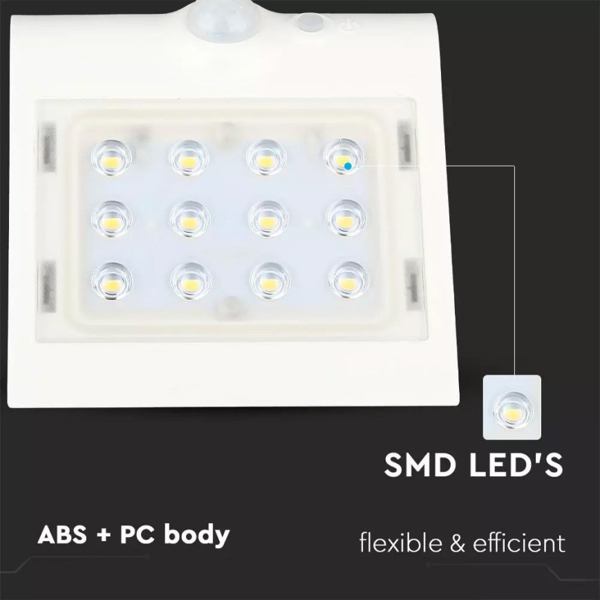 LED-Solarwandleuchte mit Sensor LED/1.5W/3,7V IP65 1200 mAh