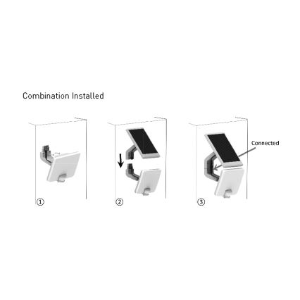 LED-Solarwandleuchte mit Sensor LED/12W IP54