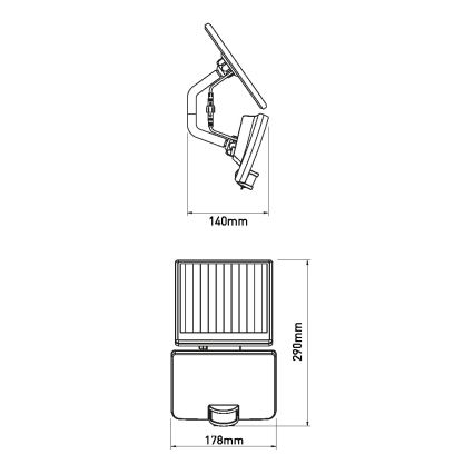 LED-Solarwandleuchte mit Sensor LED/12W IP54