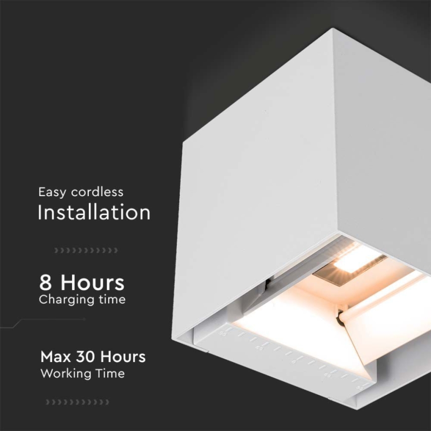 LED-Solarwandleuchte mit Sensor LED/3W/3,7V IP65 4000K 2600 mAh weiß