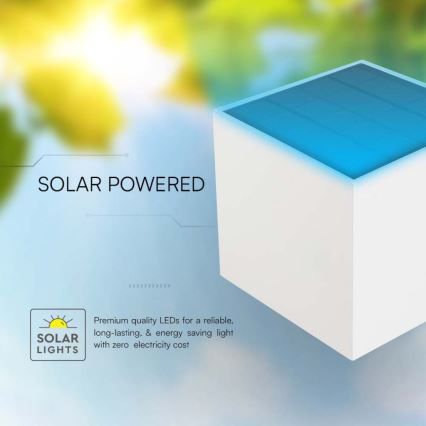 LED-Solarwandleuchte mit Sensor LED/3W/3,7V IP65 4000K 2600 mAh weiß
