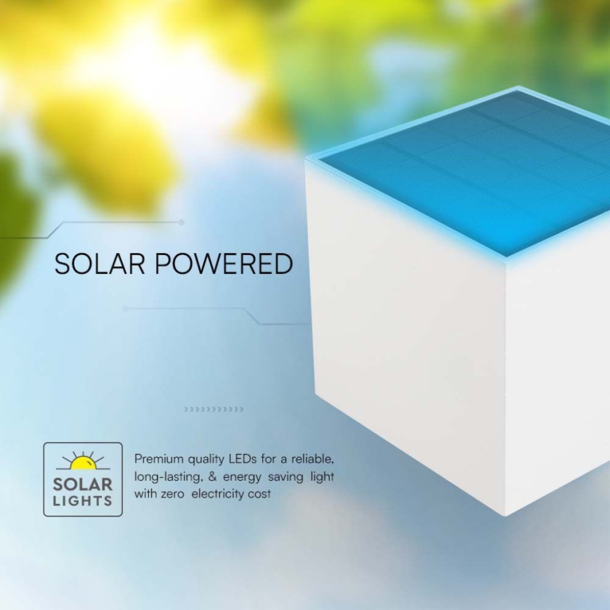 LED-Solarwandleuchte mit Sensor LED/3W/3,7V IP65 4000K 2600 mAh weiß