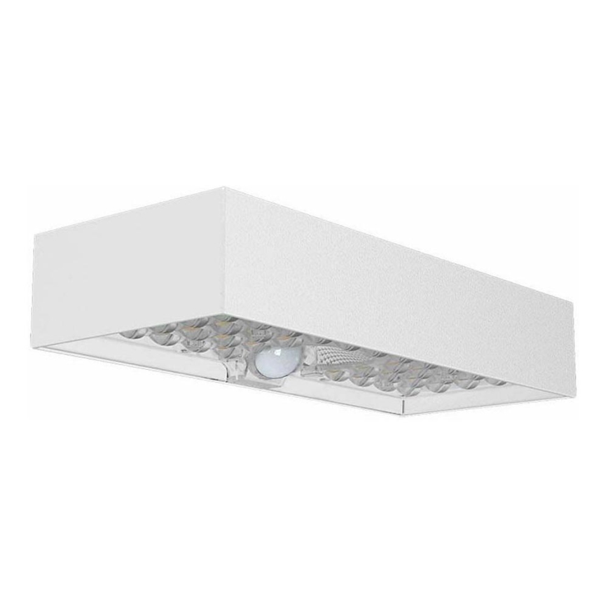 LED-Solarwandleuchte mit Sensor LED/6W/3,7V IP65 4000K 3000 mAh weiß