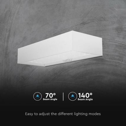 LED-Solarwandleuchte mit Sensor LED/6W/3,7V IP65 4000K 3000 mAh weiß