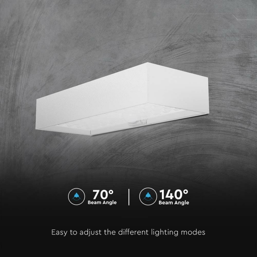 LED-Solarwandleuchte mit Sensor LED/6W/3,7V IP65 4000K 3000 mAh weiß
