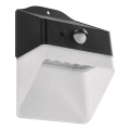 LED-Solarwandleuchte mit Sensor LUMI LED/3,7W IP65 schwarz