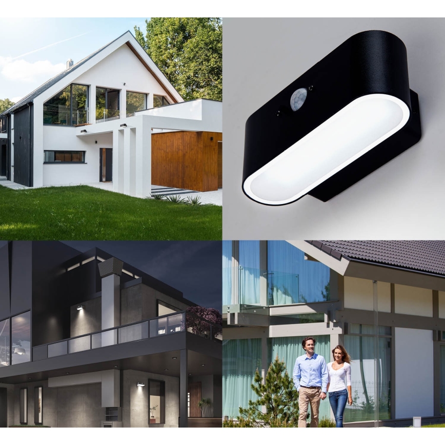 LED-Solarwandleuchte mit Sensor SOLARIS2 LED/2,5W/3,7V 4000K IP44