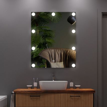 LED-Spiegel mit Beleuchtung 9xLED/1W/230V 3000/4000/6000K 50x40 cm IP44
