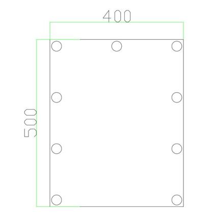 LED-Spiegel mit Beleuchtung 9xLED/1W/230V 3000/4000/6000K 50x40 cm IP44