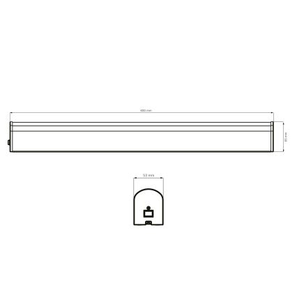 LED-Spiegelbeleuchtung für Badezimmer ALEX LED/15W/230V 4000K 60 cm IP44 glänzendes Chrom