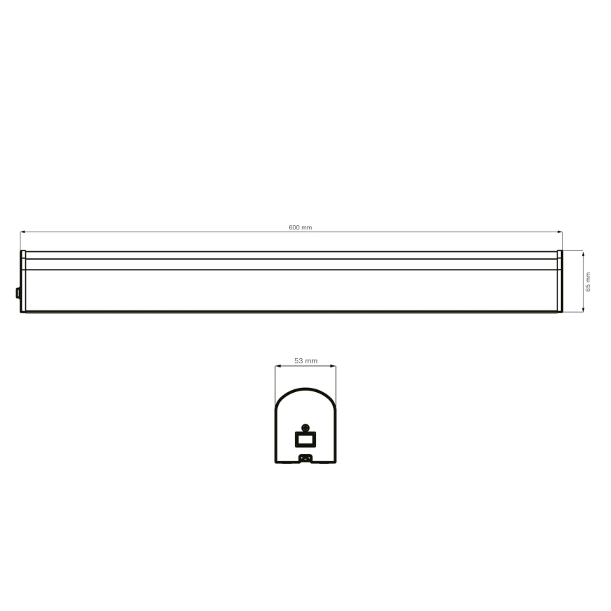 LED-Spiegelbeleuchtung für Badezimmer ALEX LED/15W/230V 4000K 60 cm IP44 schwarz