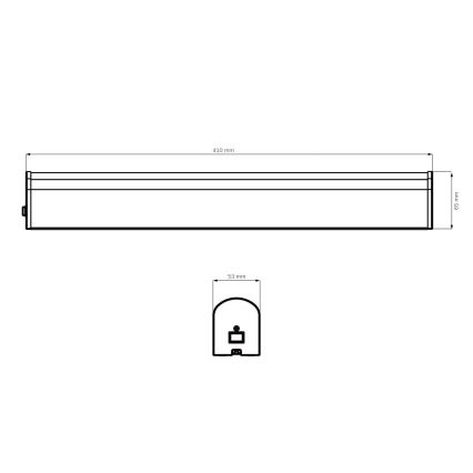 LED-Spiegelbeleuchtung für Badezimmer ALEX LED/8W/230V 4000K 41 cm IP44 glänzendes Chrom