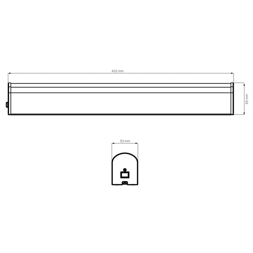 LED-Spiegelbeleuchtung für Badezimmer ALEX LED/8W/230V 4000K 41 cm IP44 schwarz