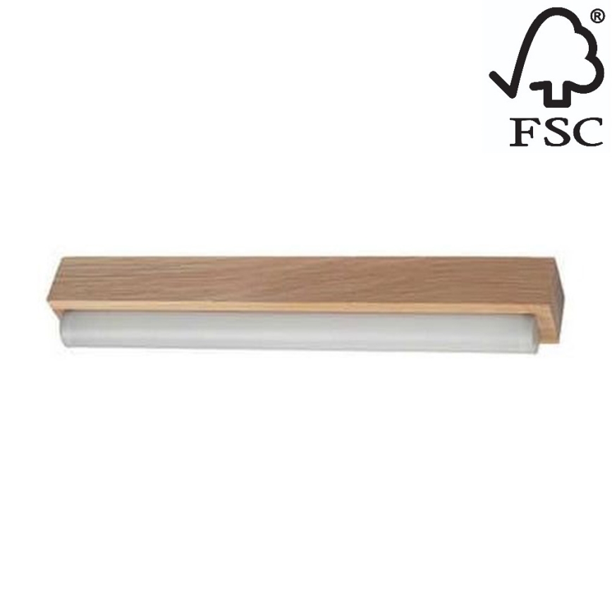 LED-Spiegelbeleuchtung für Badezimmer AQUAVIVA LED/6W/230V 39 cm IP44 Eiche – FSC-zertifiziert