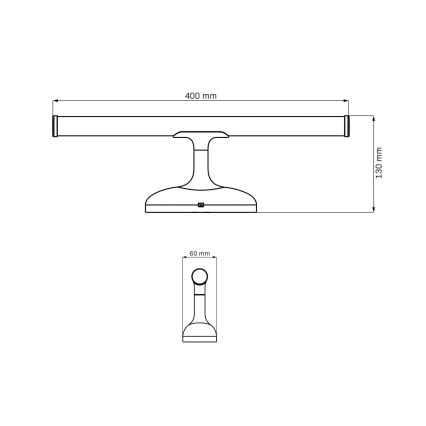 LED-Spiegelbeleuchtung für Badezimmer ARMONA LED/6W/230V 4000K 40 cm IP44 glänzendes Chrom