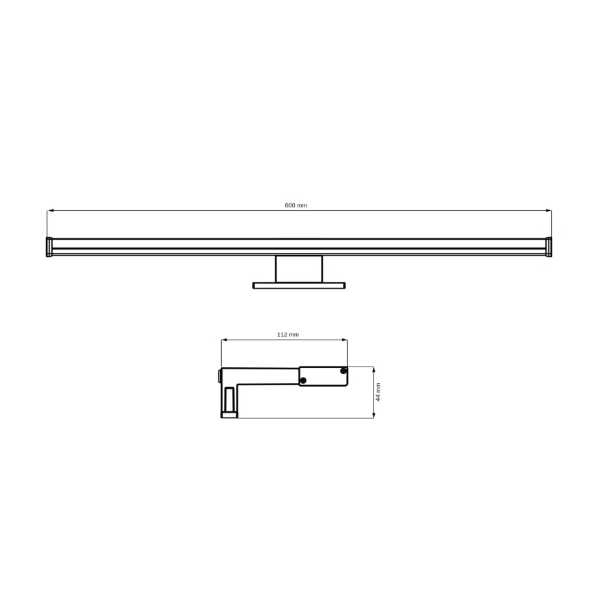 LED-Spiegelbeleuchtung für Badezimmer ELBA LED/12W/230V 4000K 60 cm IP44 glänzendes Chrom