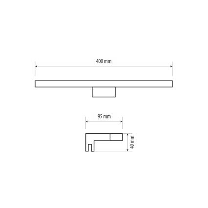 LED-Spiegelbeleuchtung für Badezimmer MIRROR LED/6W/230V 40 cm IP44 glänzendes Chrom