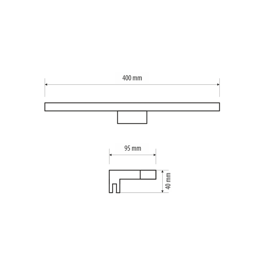 LED-Spiegelbeleuchtung für Badezimmer MIRROR LED/6W/230V 40 cm IP44 glänzendes Chrom