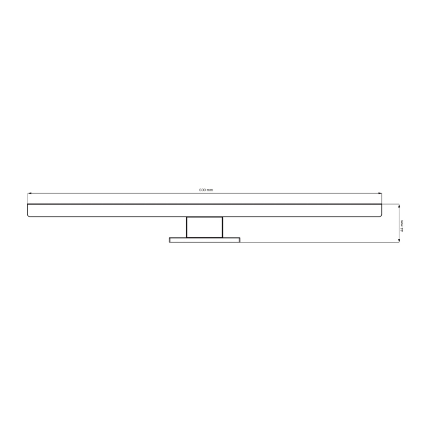 LED-Spiegelbeleuchtung für Badezimmer SAMOS LED/12W/230V 4000K 60 cm IP44 schwarz