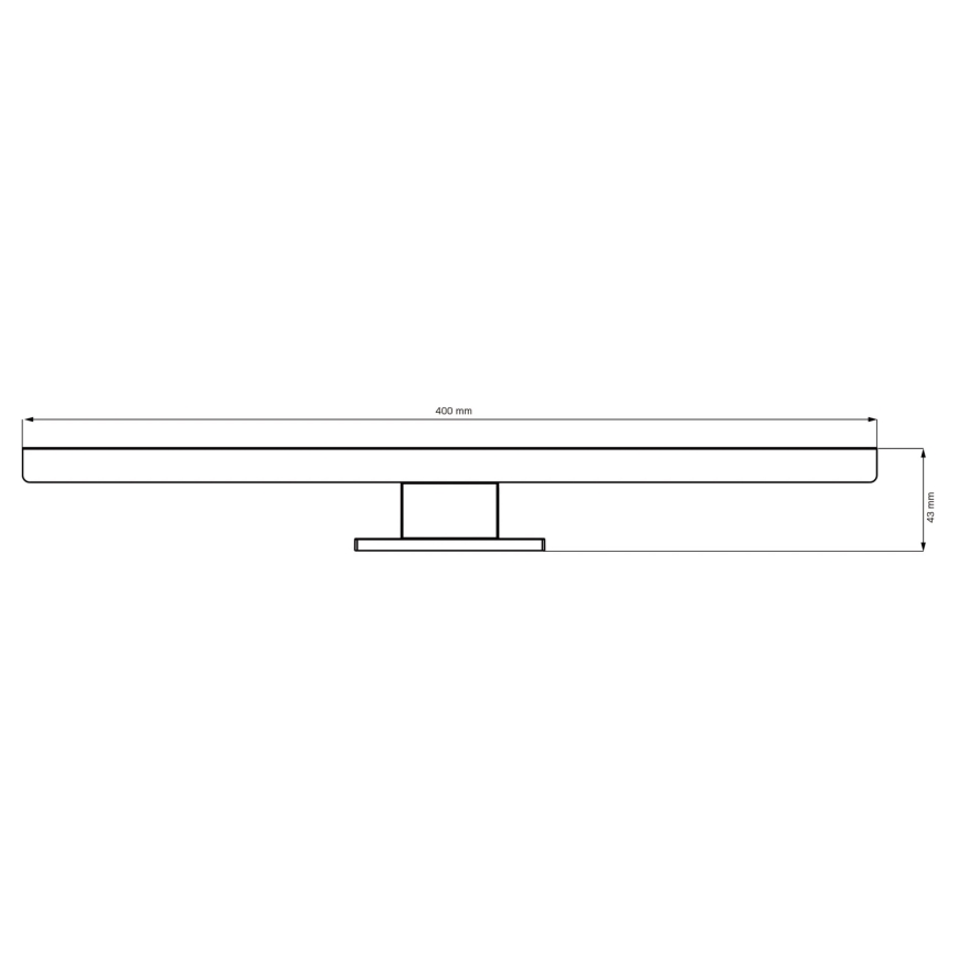 LED-Spiegelbeleuchtung für Badezimmer SAMOS LED/8W/230V 4000K 40 cm IP44 schwarz