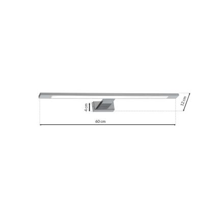 LED-Spiegelbeleuchtung für Badezimmer SHINE LED/12W/230V IP44 glänzendes Chrom