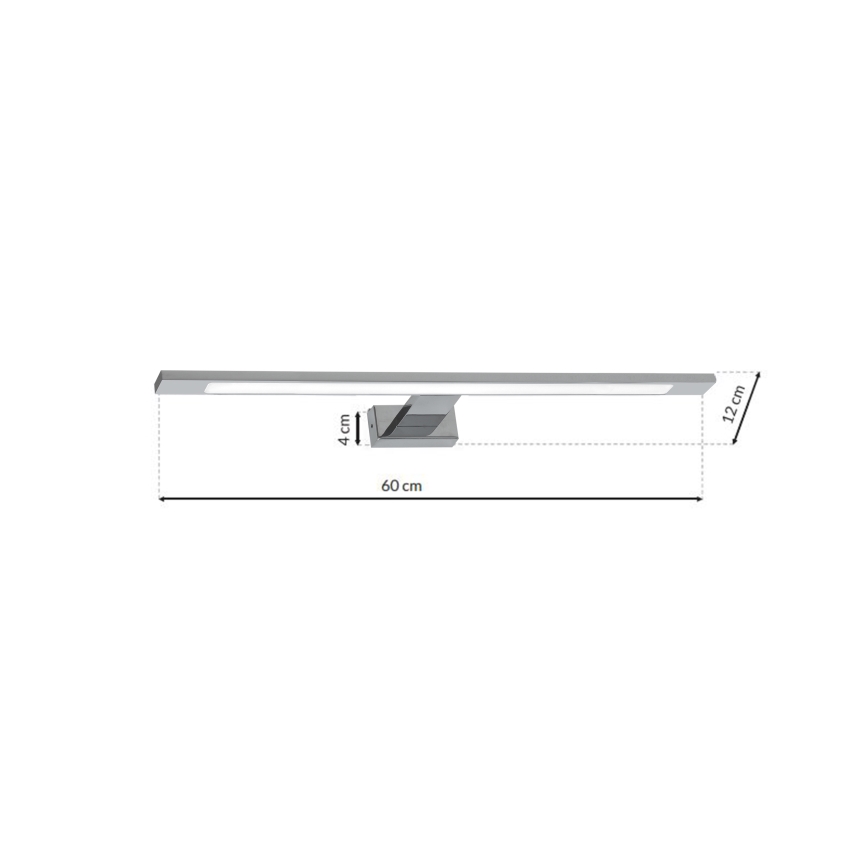 LED-Spiegelbeleuchtung für Badezimmer SHINE LED/12W/230V IP44 glänzendes Chrom