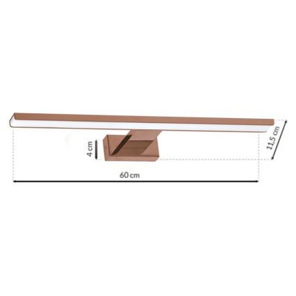 LED-Spiegelbeleuchtung für Badezimmer SHINE LED/13,8W/230V IP44 Roségold